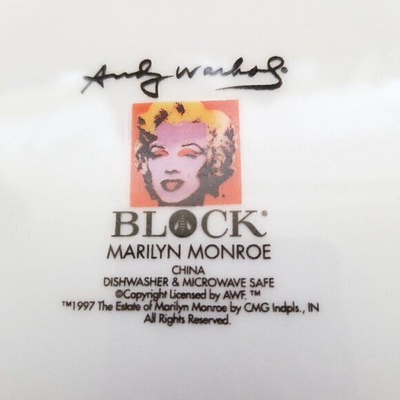 Some Like It Hot by Block Andy Warhol Marilyn‎ Monroe 10.5" Dinner Plate - Picture 4 of 4